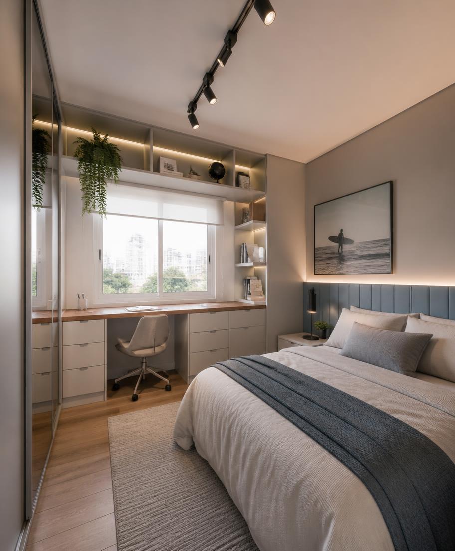Quarto Serene — Interiores Residenciais